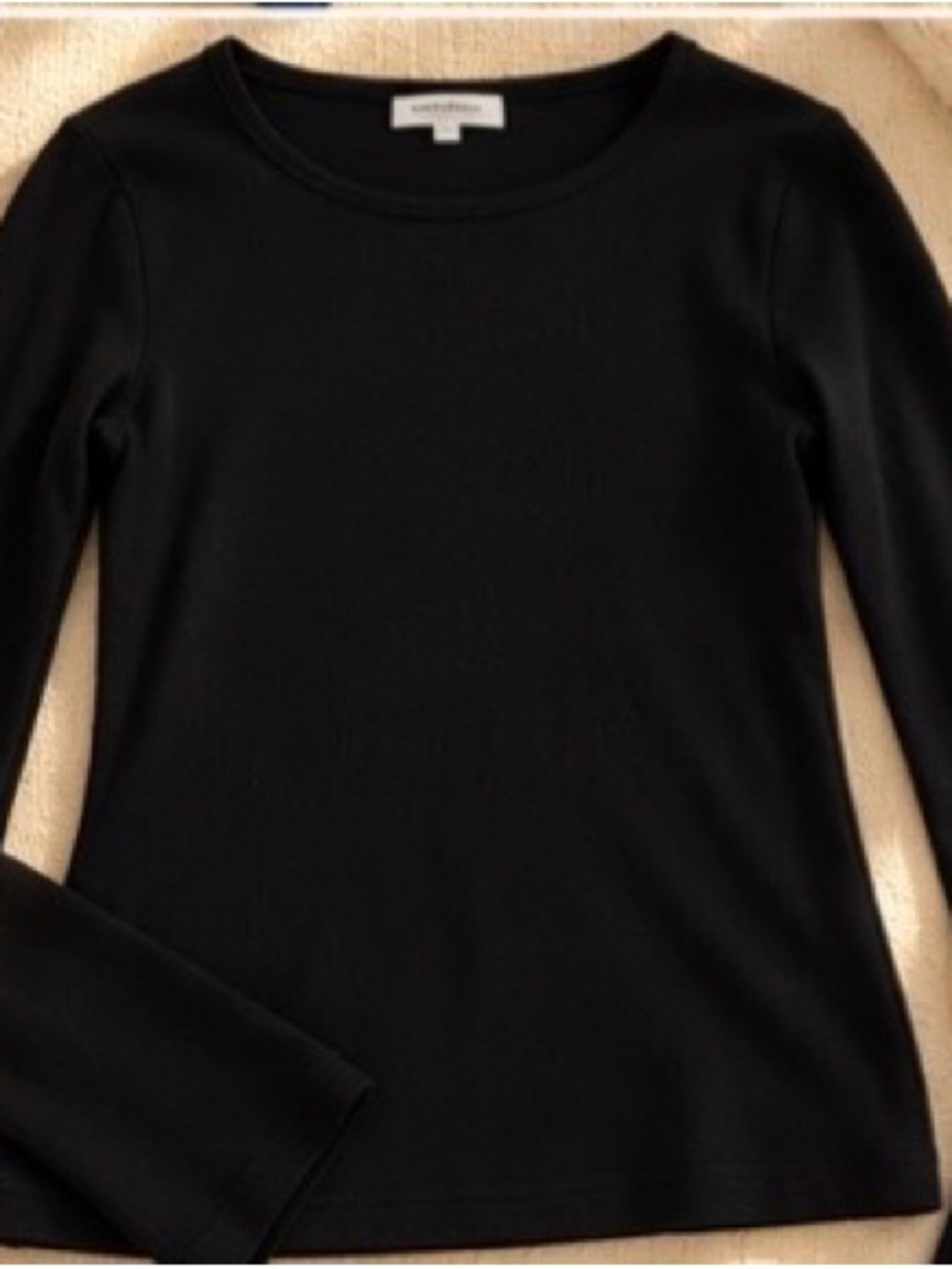 Zara Black Long-Sleeve Scoop Neck Sweater
